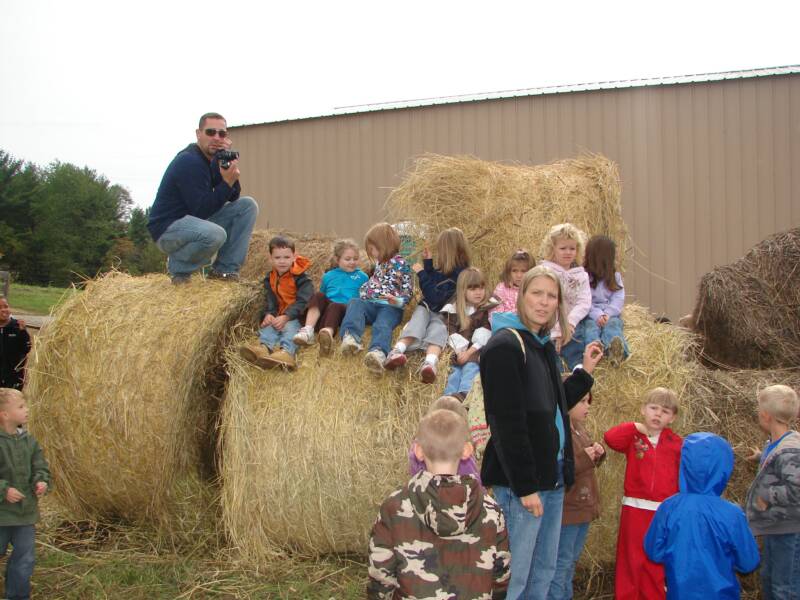 The hay tunnel is a great spot for pictures