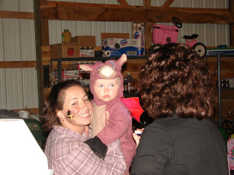 Aunt Jennifer and a baby dragon/donkey