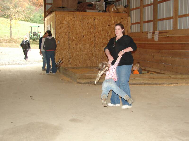 Emily makes a great kid swing for Abby