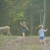 Abby and Ausitn chasing off sheep